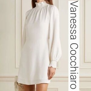 NEW Vanessa Cocchiaro The CJ shirred crepe Dress, 34(2) GD1196